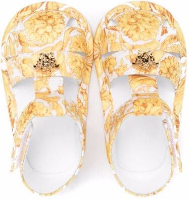 Versace Kids Medusa baroque-print sandals White