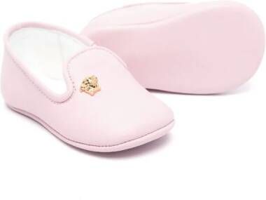 Versace Kids Medusa Head-detailed ballerina shoes Pink