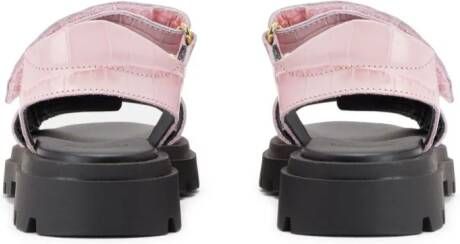 Versace Kids Medusa Head leather sandals Pink
