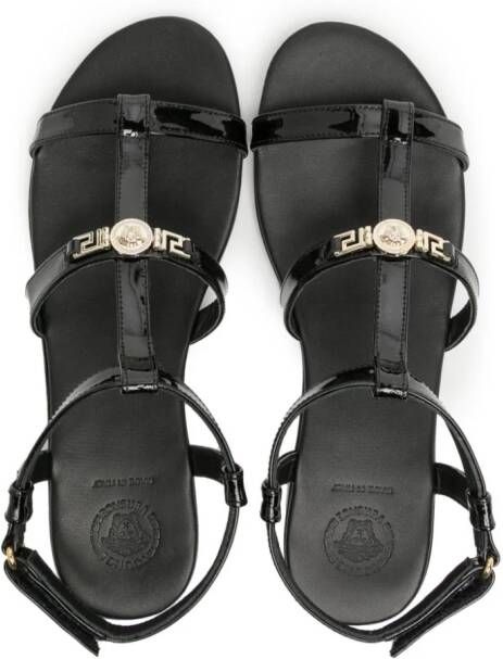 Versace Kids Medusa Head strappy sandals Black