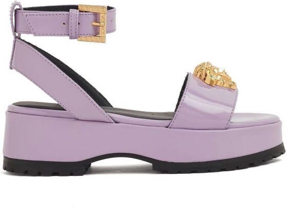 Versace Kids Medusa-motif platform sandals Purple