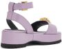 Versace Kids Medusa-motif platform sandals Purple - Thumbnail 3
