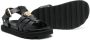 Versace Kids Medusa-plaque leather sandals Black - Thumbnail 2