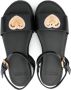Versace Kids Medusa-plaque leather sandals Black - Thumbnail 3