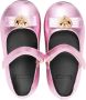 Versace Kids Medusa-plaque metallic leather ballerina shoes Pink - Thumbnail 3