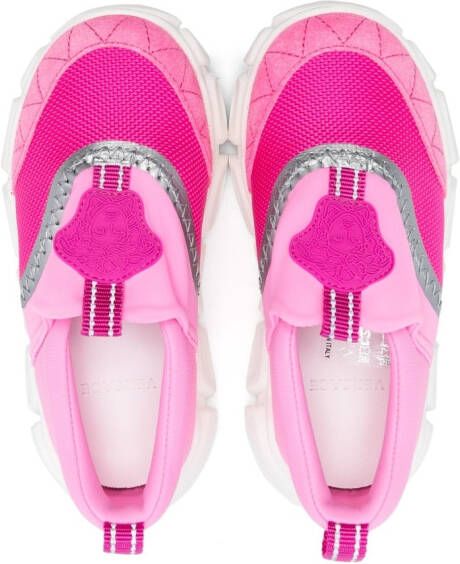 Versace Kids Medusa slip-on sneakers Pink