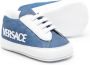 Versace Kids slip-on denim sneakers Blue - Thumbnail 2
