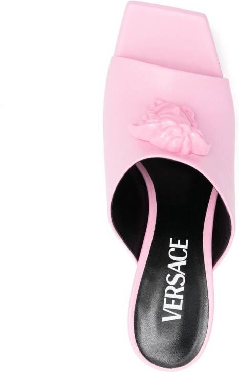 Versace La Medusa 140mm platform mules Pink