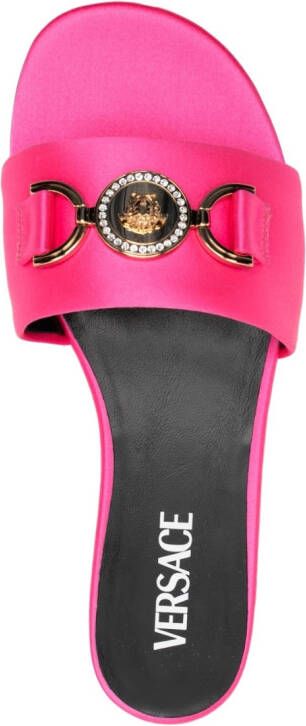Versace La Medusa flat sandals Pink