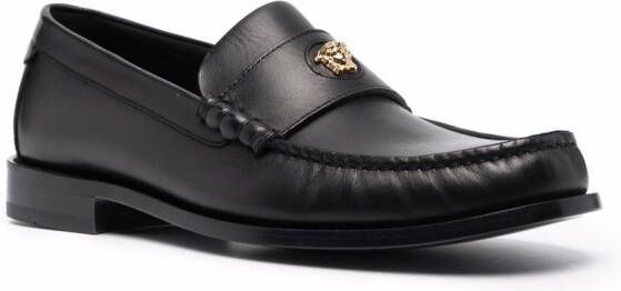 Versace La Medusa leather loafers Black