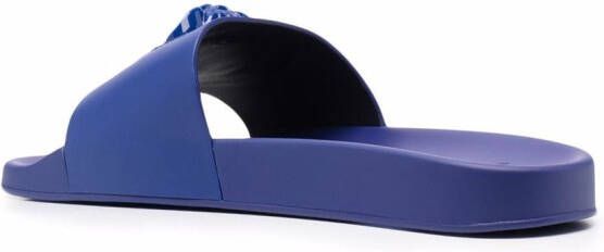 Versace La Medusa open-toe slides Blue