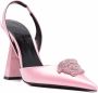 Versace La Medusa 105mm crystal-embellished slingback pumps Pink - Thumbnail 2