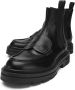 Versace Adriano leather loafer boots Black - Thumbnail 4