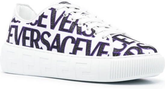 Versace logo-embroidered sneakers White