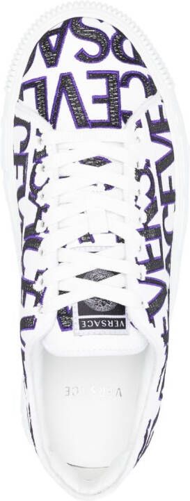 Versace logo-embroidered sneakers White