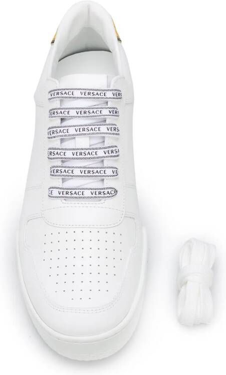 Versace logo lace-up sneakers White