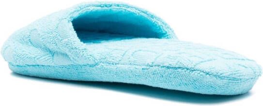 Versace Allover polka-dot slippers Blue