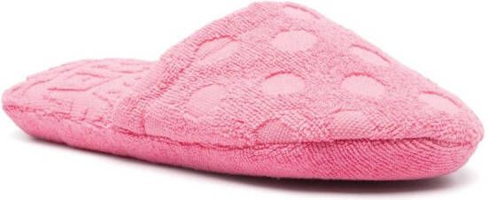 Versace Allover polka-dot slippers Pink