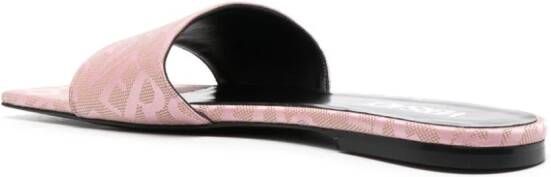 Versace logo-print open-toe slides Pink