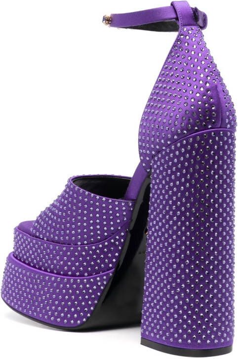 Versace Medus Aevitas platform sandals Purple