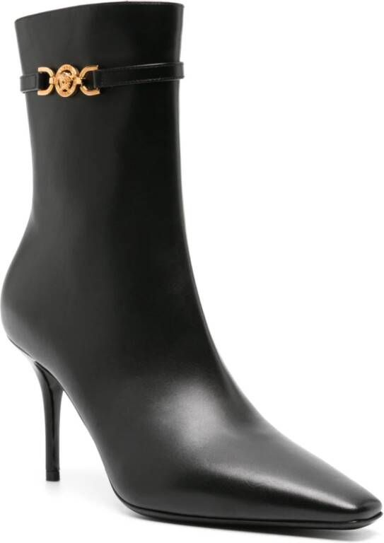 Versace Medusa 85mm leather boots Black
