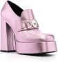 Versace Aevitas 125mm metallic-effect platform pumps Pink - Thumbnail 2