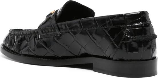 Versace Medusa '95 crocodile-embossed loafers Black