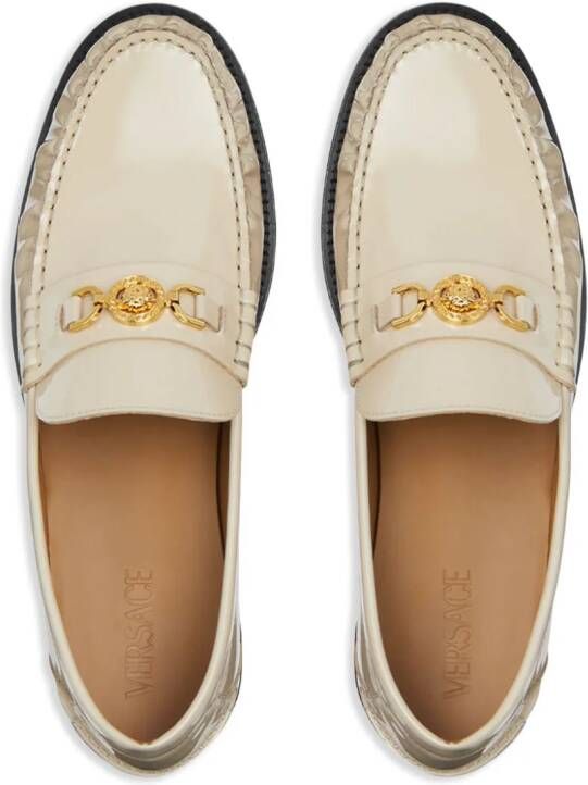 Versace Medusa '95 leather loafers Neutrals