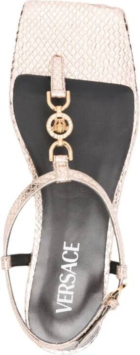 Versace Medusa '95 leather sandals Gold