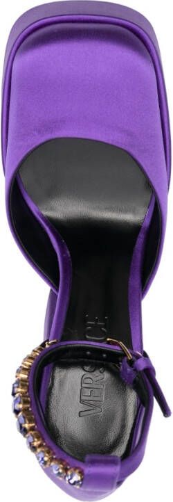 Versace Medusa Aevitas 125mm satin pumps Purple