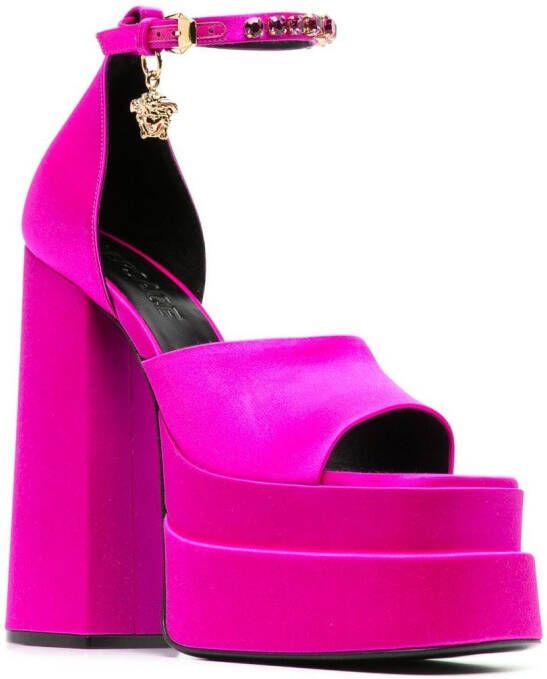 Versace Medusa Aevitas Platform sandals Pink