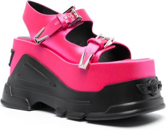 Versace Medusa Anthem platform sandals Pink