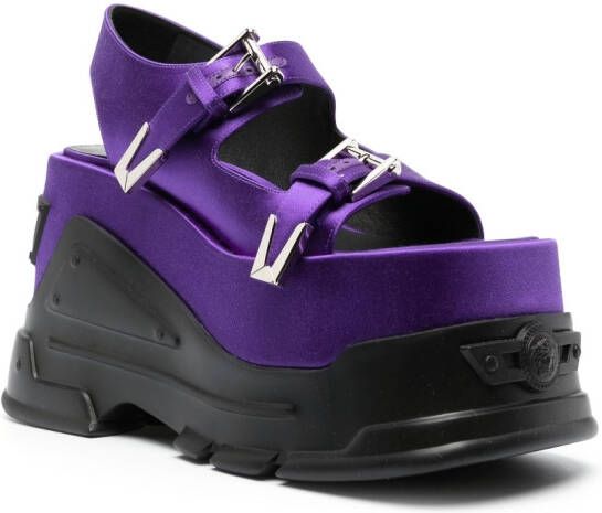 Versace Medusa Anthem platform sandals Purple