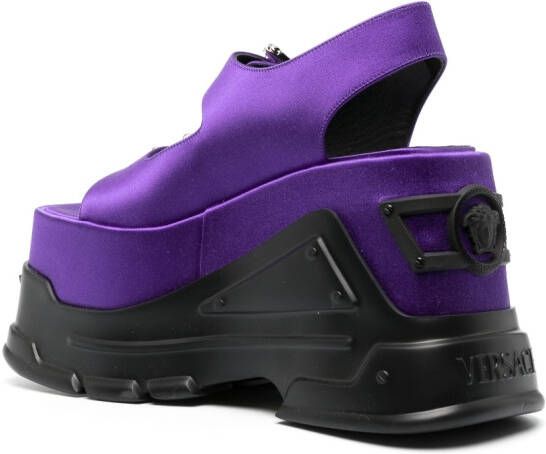Versace Medusa Anthem platform sandals Purple
