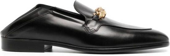 Versace Medusa chain-link leather loafers Black