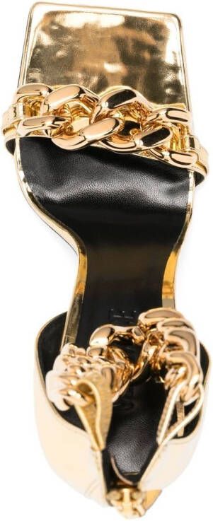 Versace Medusa chain sandals Gold