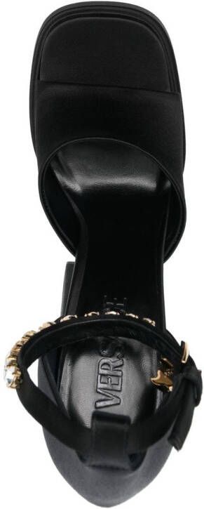 Versace Medusa charm platform sandals Black