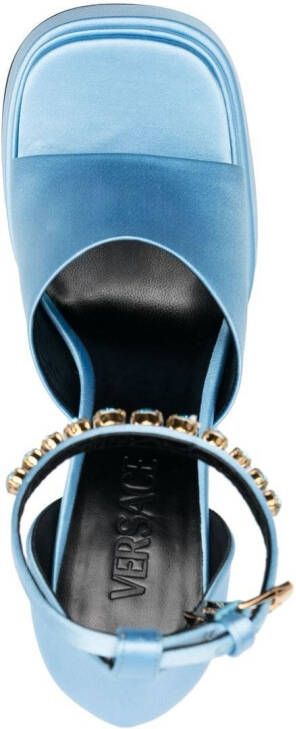 Versace Medusa charm platform sandals Blue