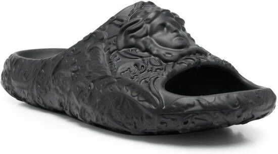 Versace Medusa Dimensions pool slides Black
