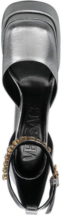 Versace Medusa Head-charm 160mm heeled pumps Silver