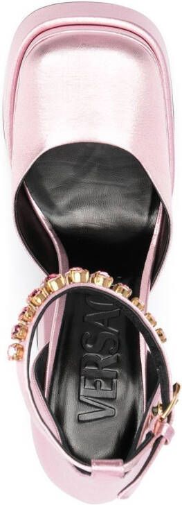 Versace Medusa Head-charm 160mm platform pumps Pink