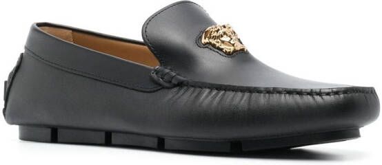 Versace La Medusa leather loafers Black