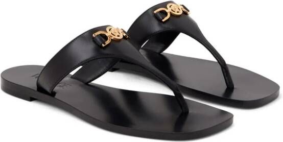 Versace Medusa Head leather sandals Black