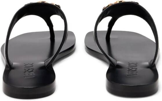 Versace Medusa Head leather sandals Black