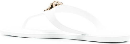 Versace Medusa Head motif flip-flops White