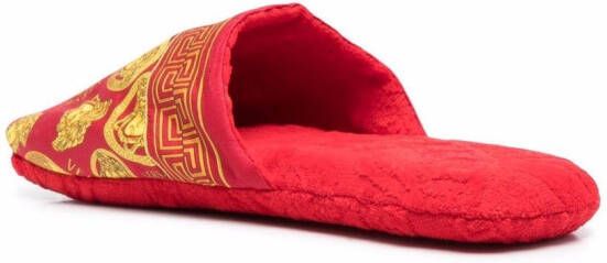 Versace Medusa Head motif slippers Red