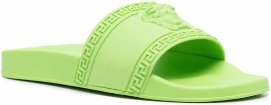 Versace Medusa-head open-toe slides Green