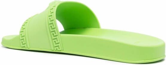 Versace Medusa-head open-toe slides Green