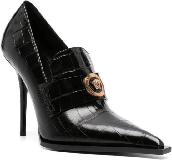 Versace Alia 115mm leather pumps Black
