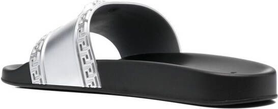 Versace Medusa-Head slip-on sandals Silver